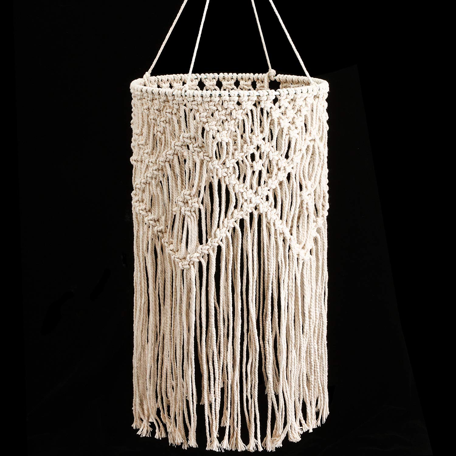 Lampshade Ceiling Light Fitting for Living Room, Bedroom and Bathroom, Warm White, Bulb Not Included (Knitting)