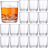 Gerrii 24 Pcs Clear Plastic Tumblers Drinking Cups Reusable Unbreakable Juice Acrylic Glasses Dishwasher Safe Plastic Glasses for Adults Picnic Party Kitchen (8 oz,Classic)