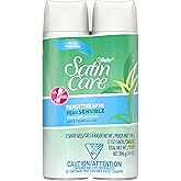 Gillette Satin Care Sensitive Skin Shave Gel for Women, 396 g Total (2 Count of 198 g Each), (Packaging May Vary)
