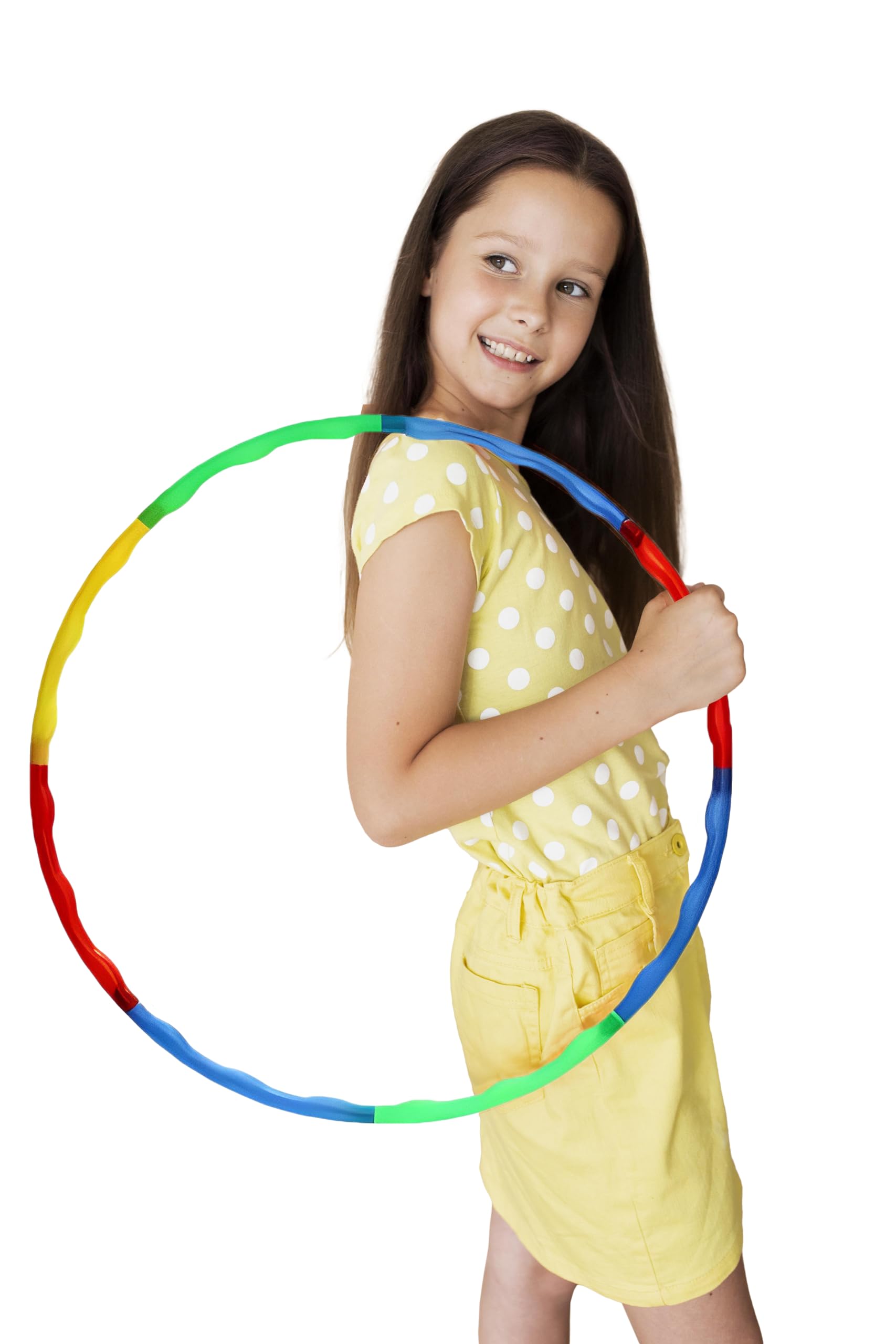 Bahob® Plastic Hula Circle,Collapsible Kids Hula Hoop, Detachable Tubes for Hula Ring, Exercise Hula Hoop for Fitness Gymnastics Dance Games Pet Training