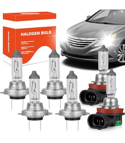 Cciuy Headlights For 2011-2014 Hyundai Sonata – Chrome & Amber, Halogen Projector Pair