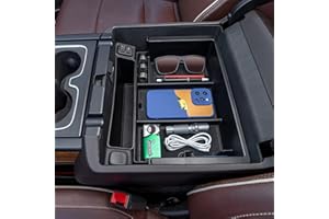 TOPINSTALL Full-Size New Center Console Tray Compatible with 2014-2018 Chevy Silverado/GMC Sierra and 2015-2020 Chevy Tahoe/Suburban/GMC Yukon/Yukon XL (Full Console w/Bucket Seats ONLY)