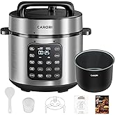 Electric Pressure Cooker 6 Qt, 9 Functions Programmable Instant Pot with IMD Touchscreen, Rice Cook, Slow Cook, Steam, Sauté, Warm, 16+ Safety Features, 1000W Silver