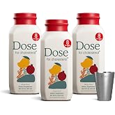 DOSE for Cholesterol Supplements, 16oz Bottle, 3 Pack | Maintain Healthy Cholesterol Levels, Supports Cardiovascular Health, Gluten-Free Vegan Zero Sugar, 3 Week Supply