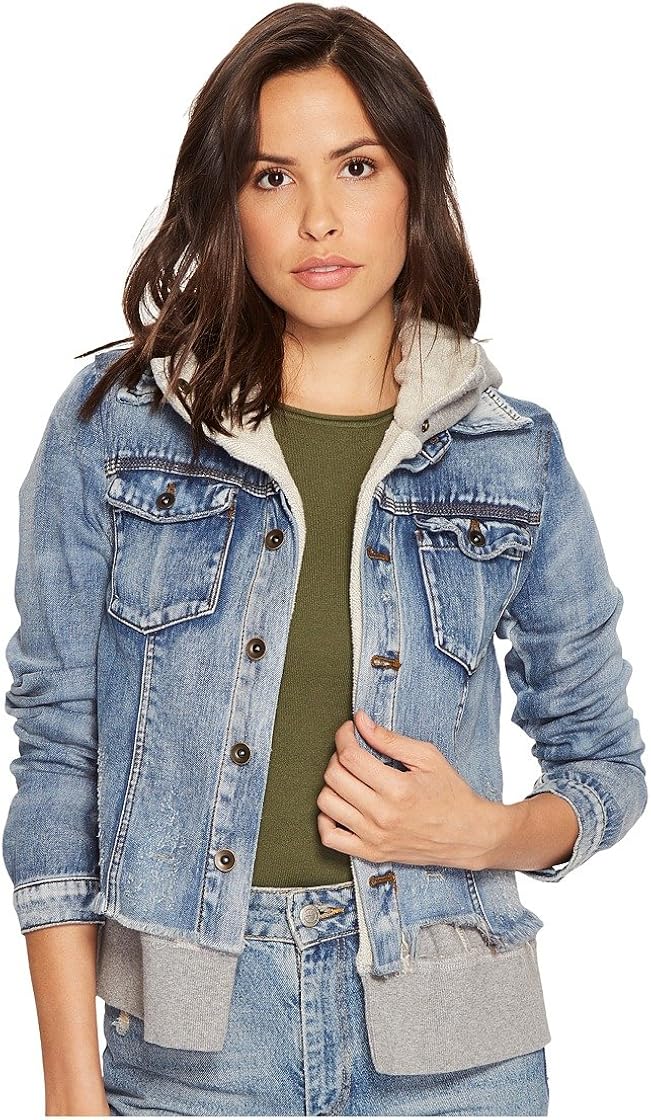 Free People Double Weave Denim Jacket 