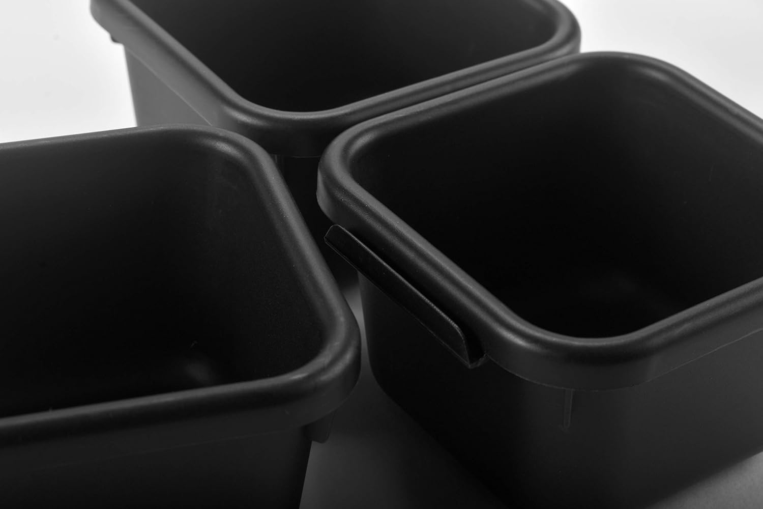 Interlocking Drawer Organizer Bins - Durable Plastic, Various Sizes for Custom Layout Design. Great for Desk Drawer, Tool Box or Garage Organization. (Black | 8-Piece Set): Home & Kitchen