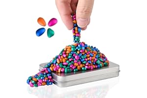 LCVUUK Magnetic Ferrite Putty Rocks,Multicolor More Than 600 Weak Magnetic Smooth Ferrite Pebbles, Magnet Rock Desk Toys and Time-Killer for Adults