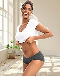 INNERSY Womens Underwear Cotton Hipster Panties