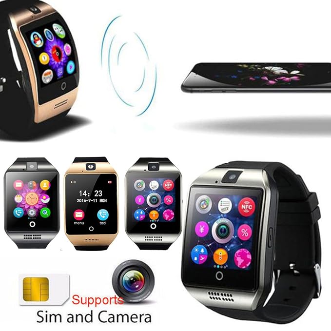 UKCOCO Reloj inteligente Bluetooth con cámara, pantalla táctil de ...