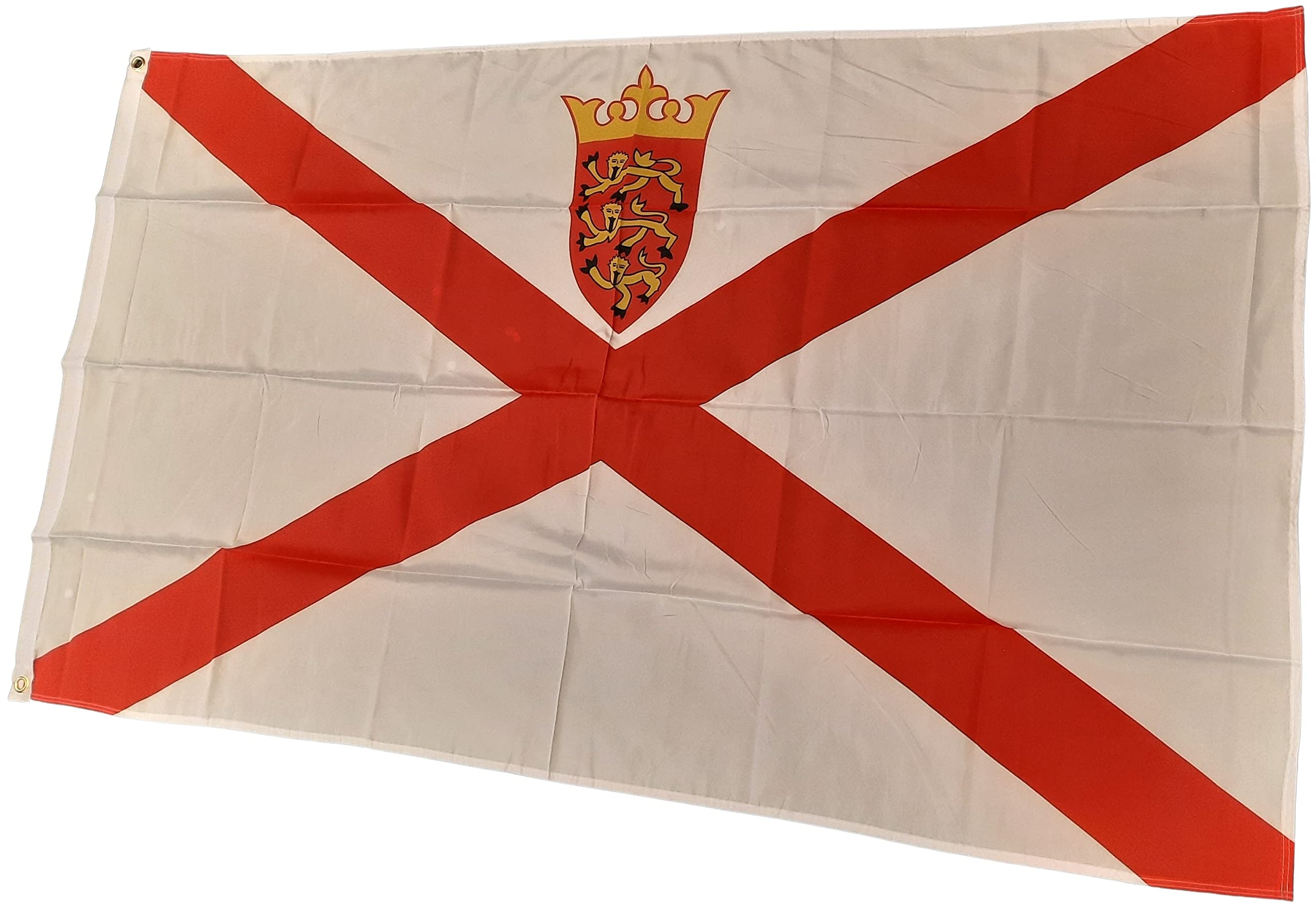 NWFlags Jersey Flag 5ft x 3ft 75d Premium Polyester Suitable For Flagpoles | Strong Polyester 5x3 foot material large flag of Jersey with 2 metal Eyelets