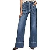 Allimy Women's High Waisted Wide Leg Baggy Front Pockets Jeans – Trendy 2026 Collection