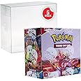 EVORETRO Booster Box Case for Pokemon Large Booster Boxes (Current) - [5 Pack] - Clear PET Plastic Protective Case - 0.50 MM Thick Stackable Storage, Keep Your Collection in Mint Condition