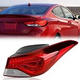 TODO Tail Light Assembly Compatible with 2014-2016 Hyundai Elantra, Fits 2014 Hyundai Elantra Coupe Passenger Side, Outer