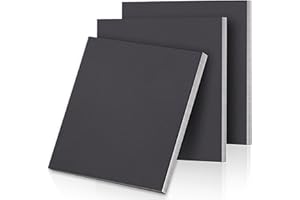 ANNBES HARDWARE 3 Pack Carbon Steel Sheet, 5'' x 5'' Flat Metal Plate, 1/4" Thick Hot Rolled Mild Steel Plate Steel Flat Plate Sheet Weldable Steel Flat Stock Metal Sheet for Cutting, Industrial & DIY Projects