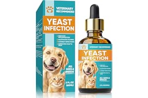 ATAZUA Yeast Infection Treatment for Dogs, Natural Dog Ear Infection Treatment, Support Allergy, Inflammation and Itch Relief, Herbal Drops Supplement for Pets, 2 Fl oz