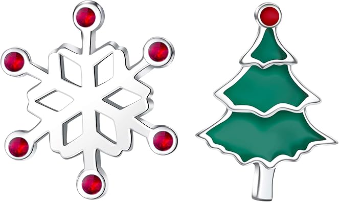 Regali Natale Carini.Orecchini Argento 925 Bambini Stella Alpina Albero Di Natale Carino Piccolo Regalo Di Natale Senza Nickel Amazon It Gioielli