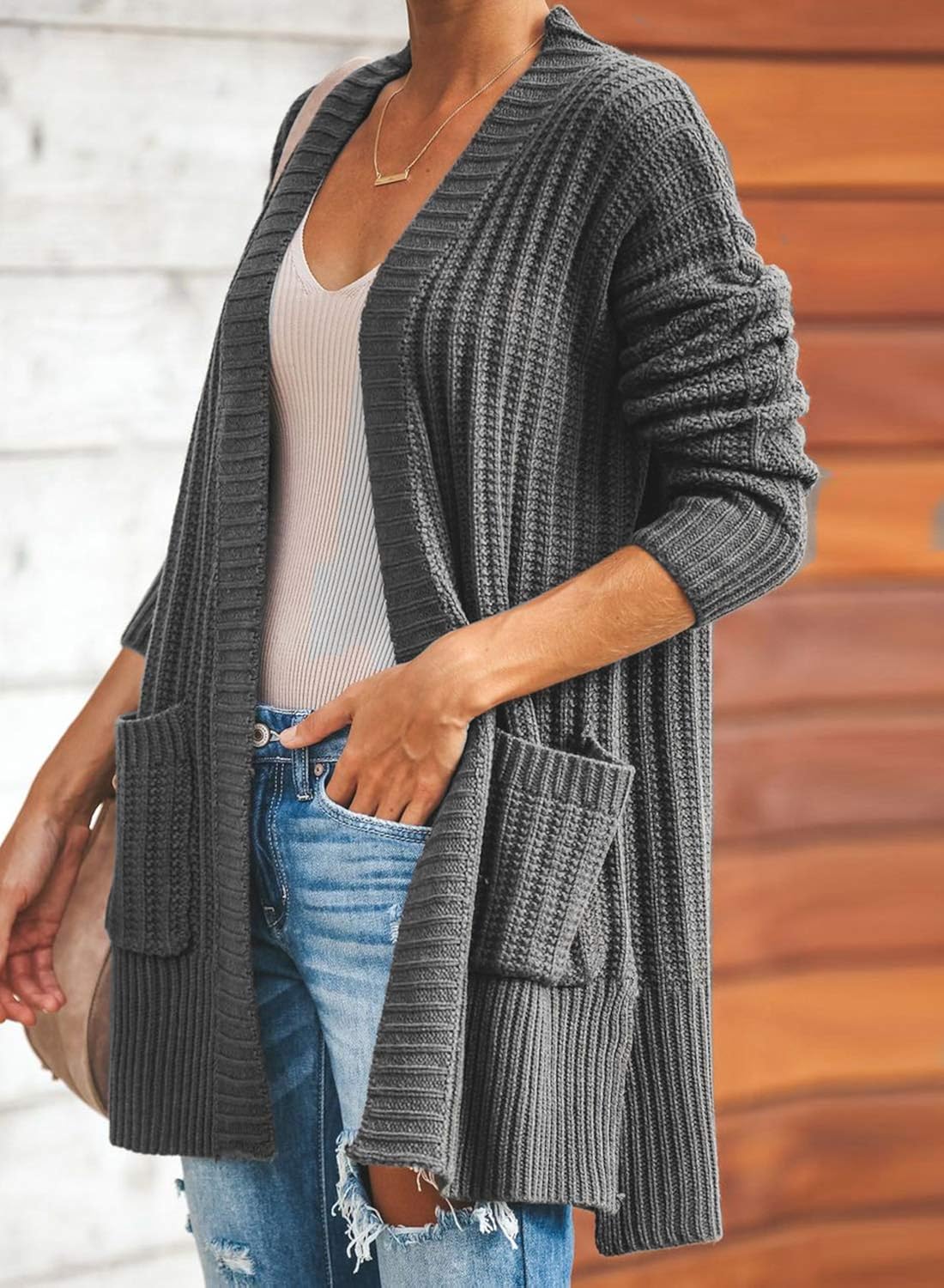 oversized cardigan with pockets