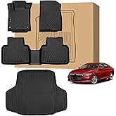 Peleus Floor Mats for Honda Accord 2018-2022,TPE All Weather Protection 2 Rows Car Floor Liners with Cargo Liner for Honda Accord Accessories Trunk Mat+Floor Mats