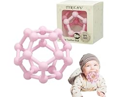 Baby Teethers Toys Silicone Soft Ball Easy to Hold Teether for Sensory Ball Exploration & Teething Stress Relief Molar Ball S