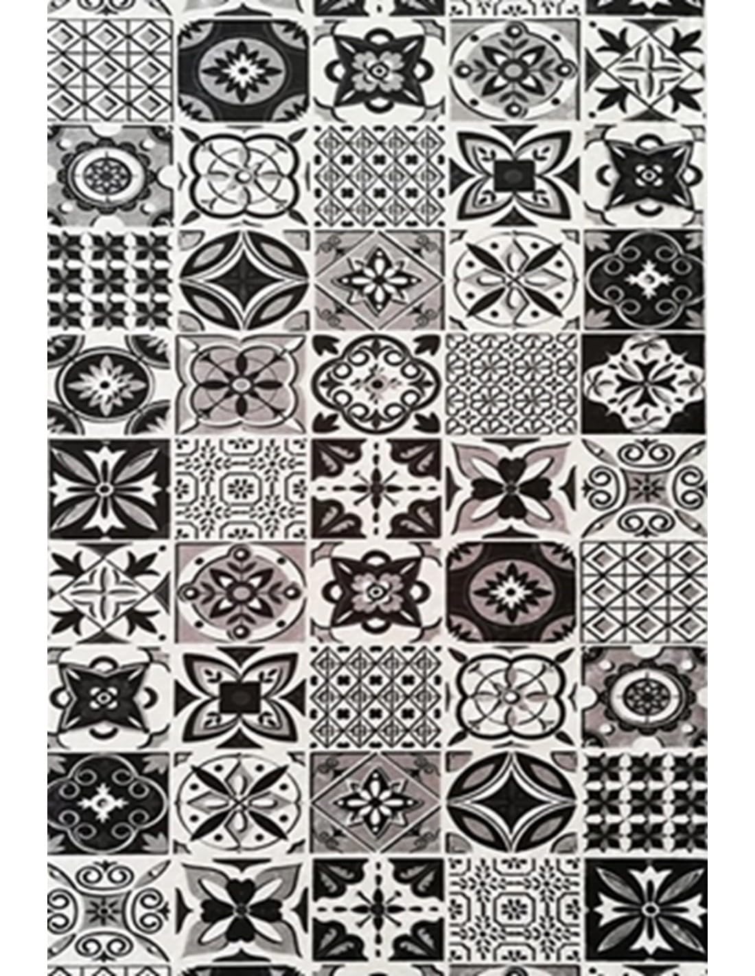 MANI TEXTILE Rug, Polyester, Black, 90 x 130