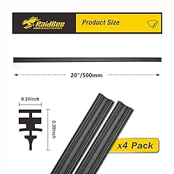 RaidBee Wiper Blade Refill,4 PCs Adjustable Size of
