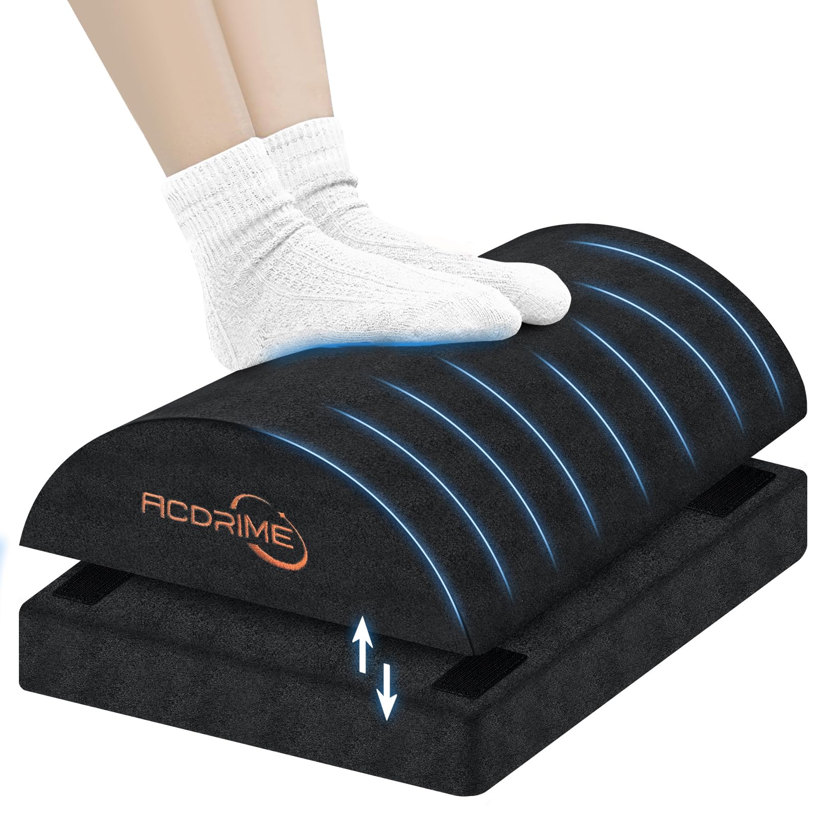 Photo 1 of ACDRIME Foot Rest for Under Desk at Work, Under Desks Footrest, Ergonomic 2 Adjustable Heights Footrest, Office Desk Accessories, for Office Desks & Offices Chair - Back & Leg Hip Pain Relief