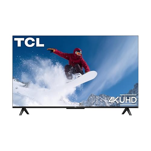 TCL 43-Inch Class S4 4K LED Smart TV with Fire TV (43S450F-CA), Dolby Vision HDR, Dolby Atmos, Alexa Built-in, Apple Airplay Compatibility, Streaming UHD Television, Black