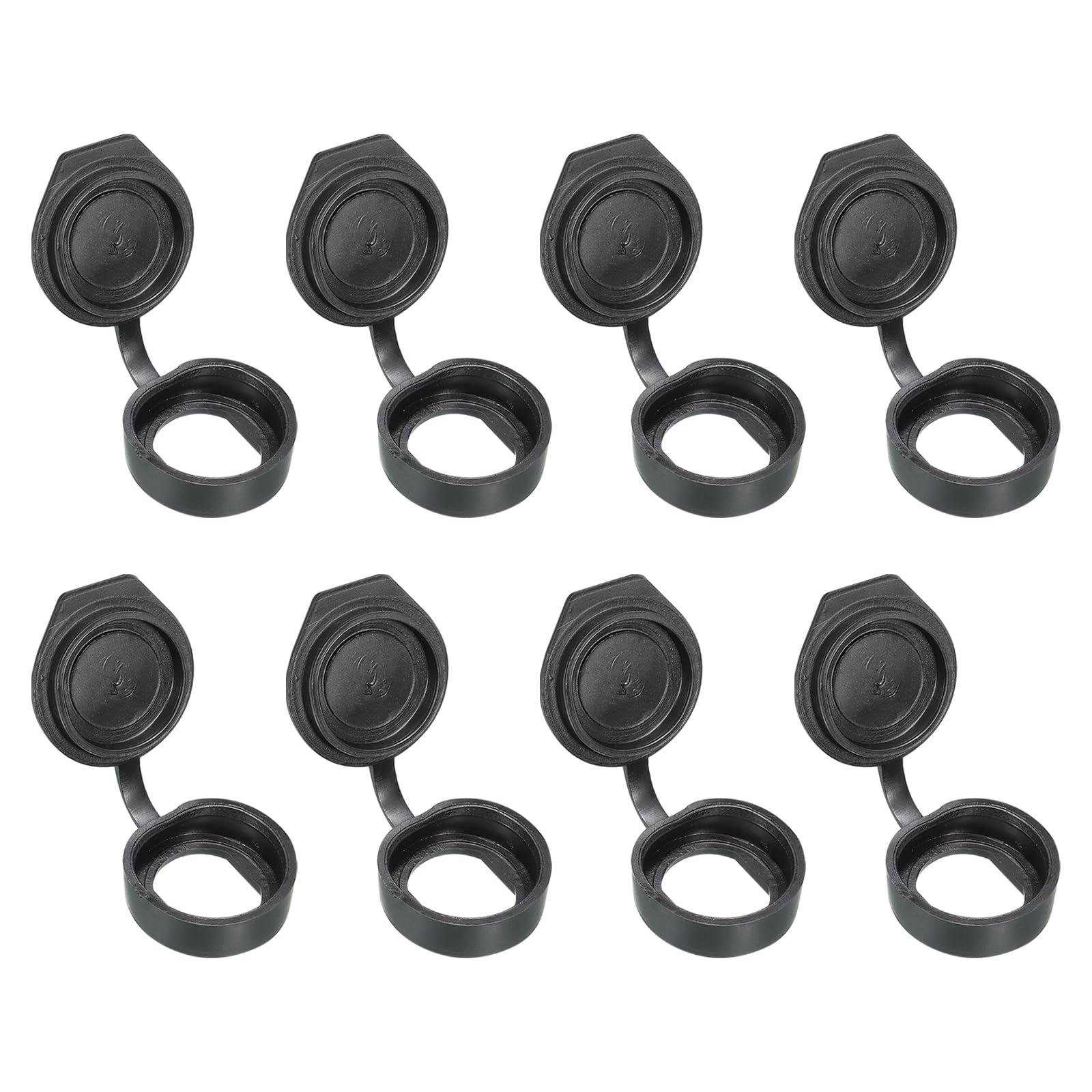 PATIKIL 19mm Door Lock Dust Cover, 8 Pack PE Plastic Waterproof Keys Panel Cam Lock Dust Cover Caps for 19mm Cam Lock, Black