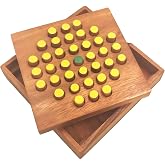 Solitaire Hexagon 37 Pegs - Strategy Wooden Game