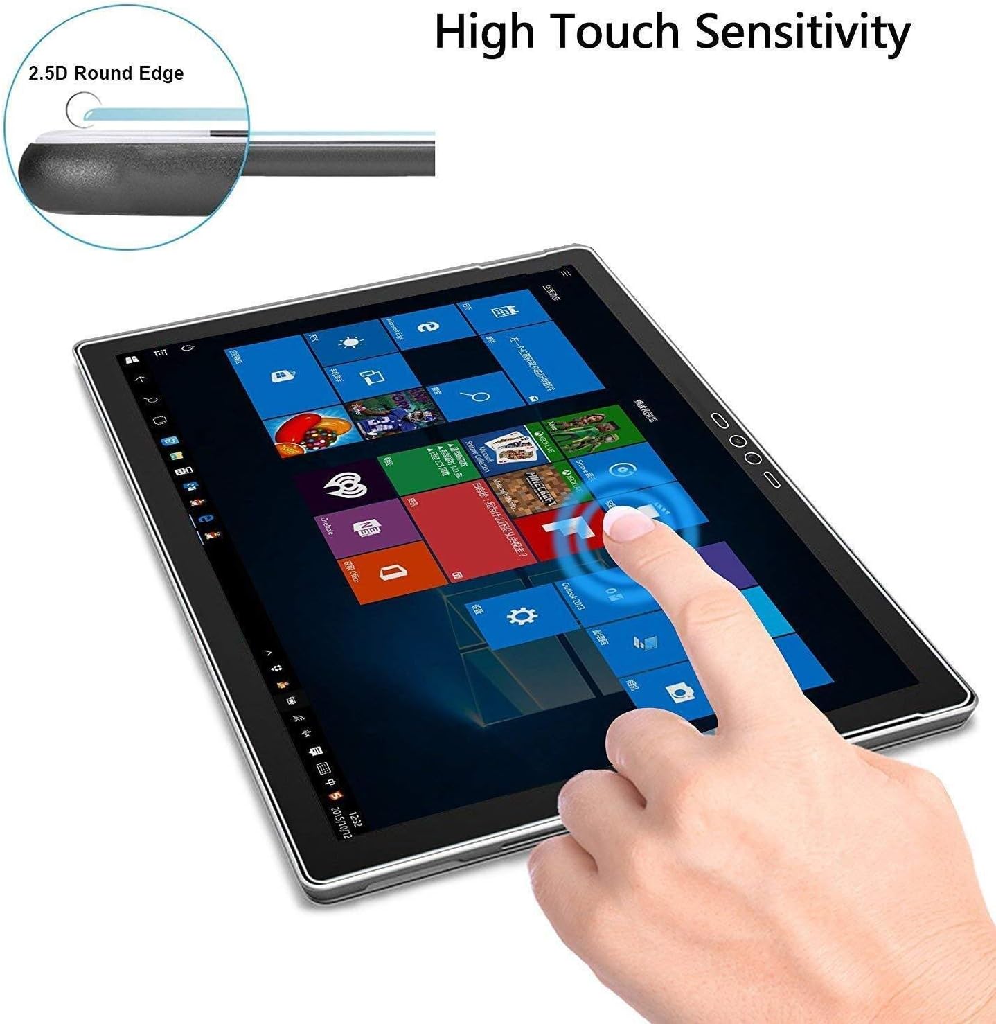 MEGOO Surface Book 1/2 (13.5 inch) Screen Protector,Tempered Glass, Easy Installation, Quick Response, Smooth Touching - Image 3