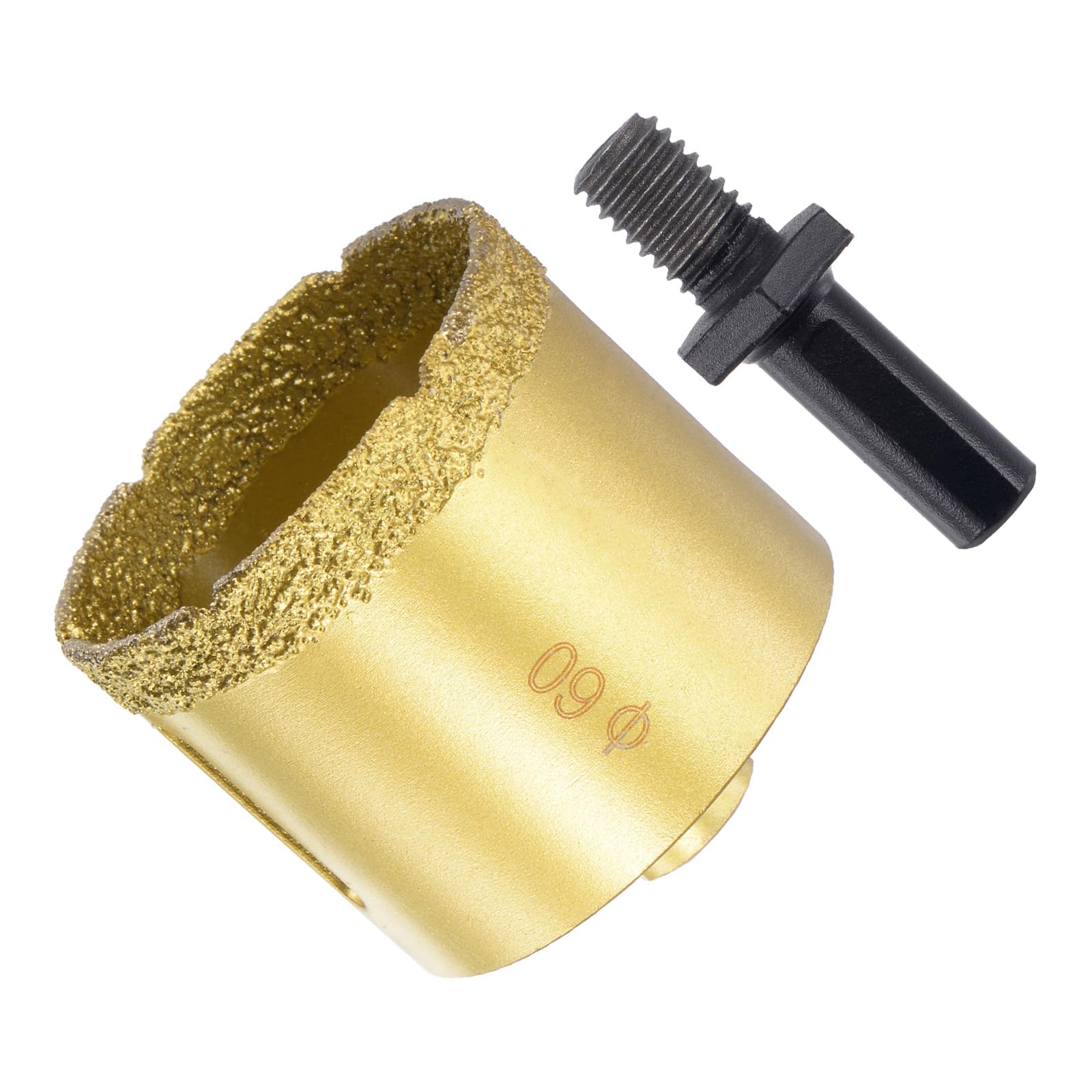 CoCud Diamond Drill Bits Set, 60mm Cutting Diameter, Brazed Diamond Core Drill Bits with M10 Arbor Adapter - (Applications: for Tile Ceramic Marble Stone Glass)