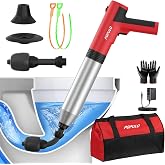 POPULO Electric Toilet Plunger, 5 Bar Air Clog Remover with Built-In Pump | One-touch 5 Bar air power for common toilet-paper clogs&mdash;no manual pumping or harsh chemicals.
