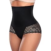 Werena Tummy Control Shapewear Panties for Women High Waist Body Shaper Underwear Lace Shaping Girdle Briefs