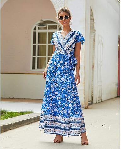 amazon short sleeve maxi dress