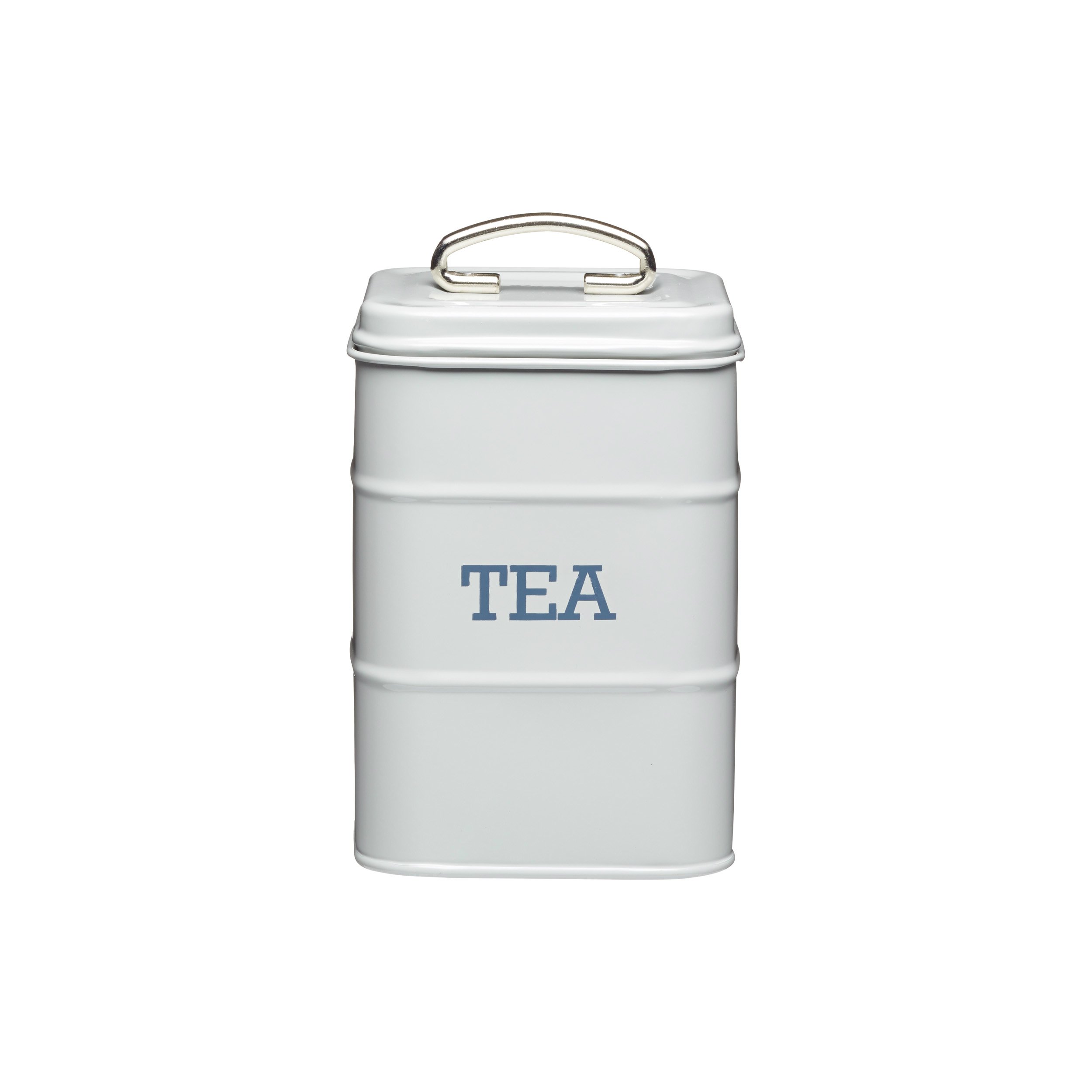KitchenCraft 17cm Tea Canister, Stainless Steel, French Grey, 11 x 17 cm, Grey