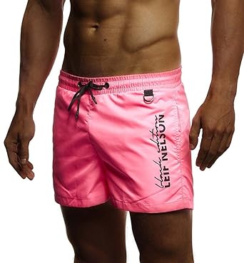 LEIF NELSON Herren Sommer Badehosen Badeshorts mit Taschen Schwimmhose Schwimmshorts Beachshorts Strand Shorts Kurze Hosen Freizeithosen LN9215