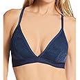 Maidenform Women's Stretch Lace Triangle Wireless Bralette, DMSLTB, Navy, XL
