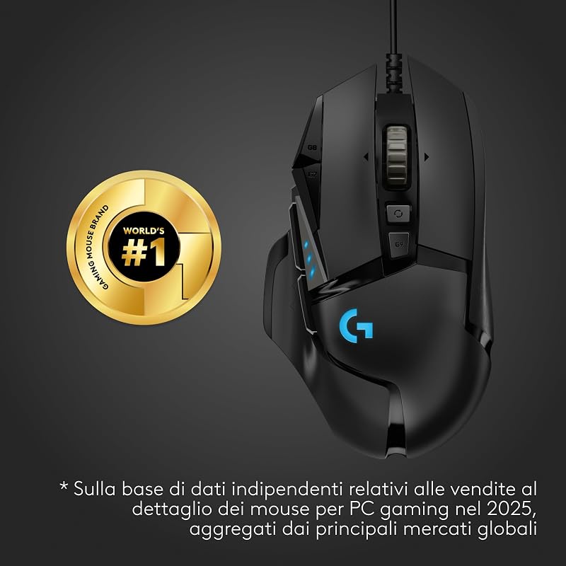 G502 HERO Mouse Gaming Prestazioni Elevate