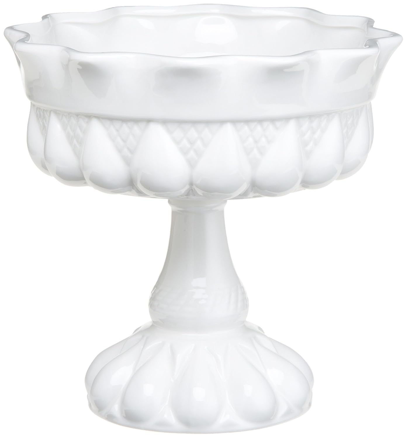 Rosanna Decor Bon Bon Footed Round Bowl White Compote