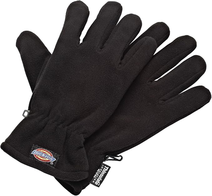 Dickies Mens Fleece Thinsulate Gloves in Dark Grey OR Black GL8999