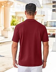 COOFANDY Men's Short Sleeve Shirts Vintage Button