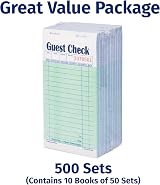 Gorilla Supply Guest Check Book 500 Ct Green Carbonless 2-ply Order Pad Server view 5