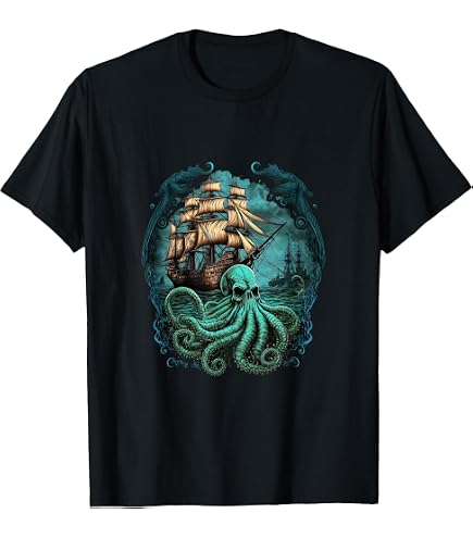 Amazon.com: Cool Graphic Design Old Pirate Ship T-Shirt : Clothing