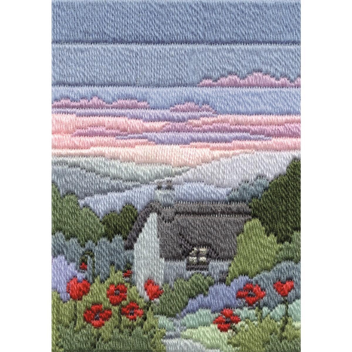 Bothy Threads DW14MLS14 24 x 17 cm Long Stitch Kit Seasons - Summer Evening Counted Pattern