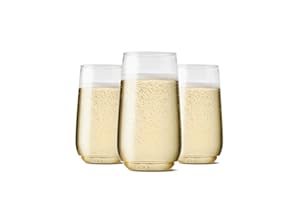 TOSSWARE POP 6oz Flute Jr SET OF 12, Premium Quality, Recyclable, Unbreakable & Crystal Clear Plastic Champagne Glasses, 12 Count (Pack of 1)