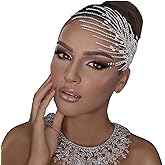 Eiaork Wedding Headband Crystal Bridal Headpiece Rhinestone Hair Accessories for Women Bride and Bridesmaids (188 Silver)
