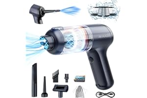 AX2V Car Vacuum Portable Cordless 16000Pa Mini Vacuum Cleaner for Car, Low Noise Hand Vacuum Cordless Rechargeable, with Cleaning Gel for Car Detailing Keyboard Cleaner Home Cleaning