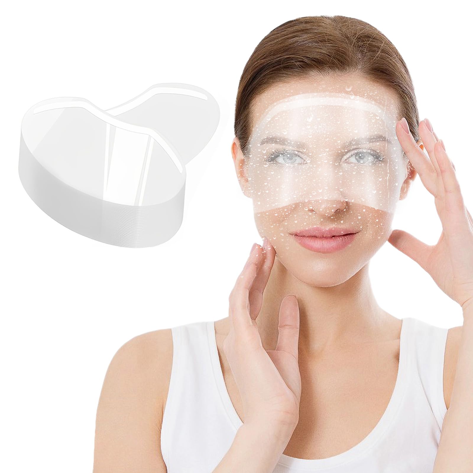 50 Pcs Eye Shield, Disposable Eye Shield After Cataract Surgery, Plastic Transparent Eyelash Protector for Shower, Eyebrow Shield for Microblading Permanent Makeup Eyelash Extensions