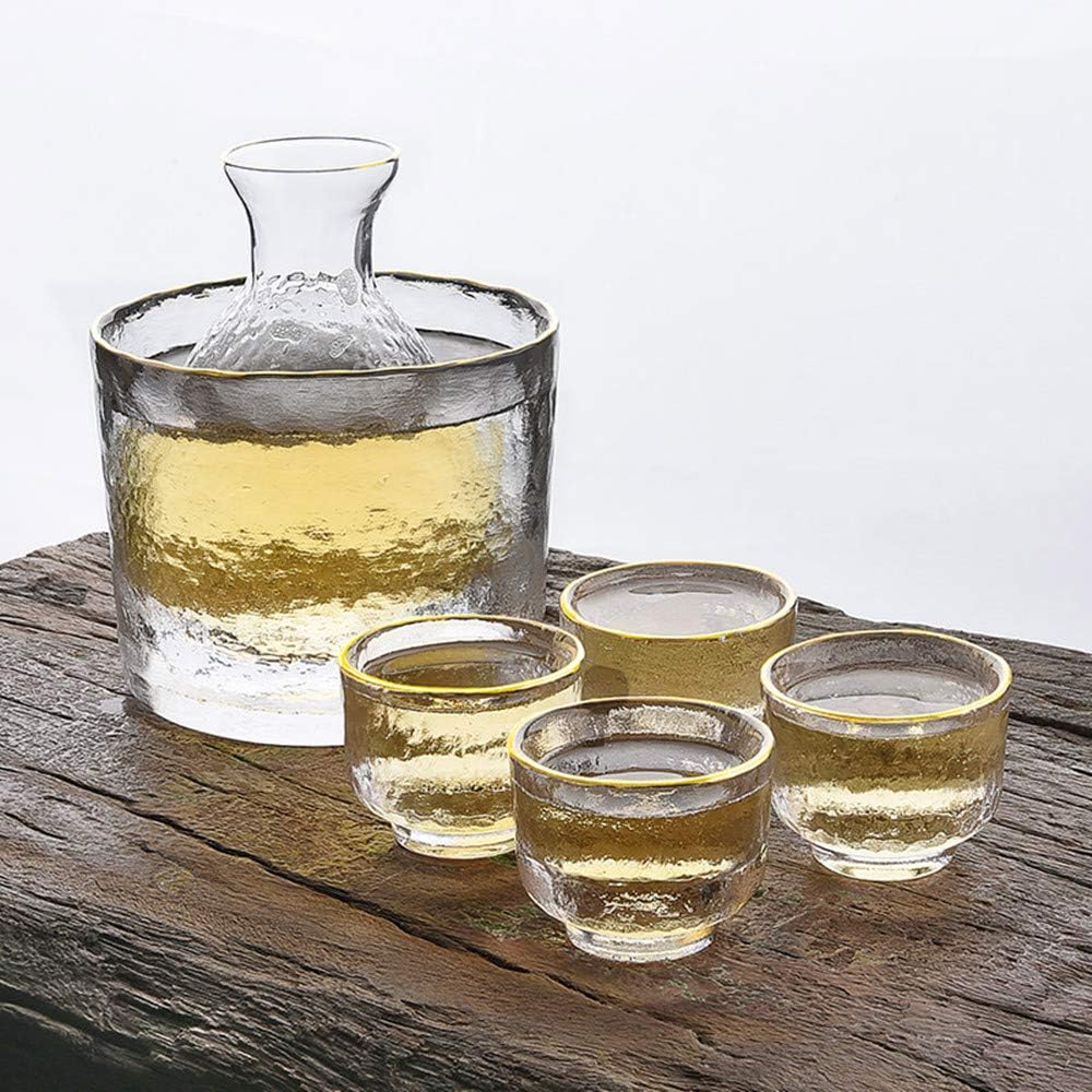 Juego de Sake japonés de 6 Piezas de Vasos, Jarra Japonesa de Sake de