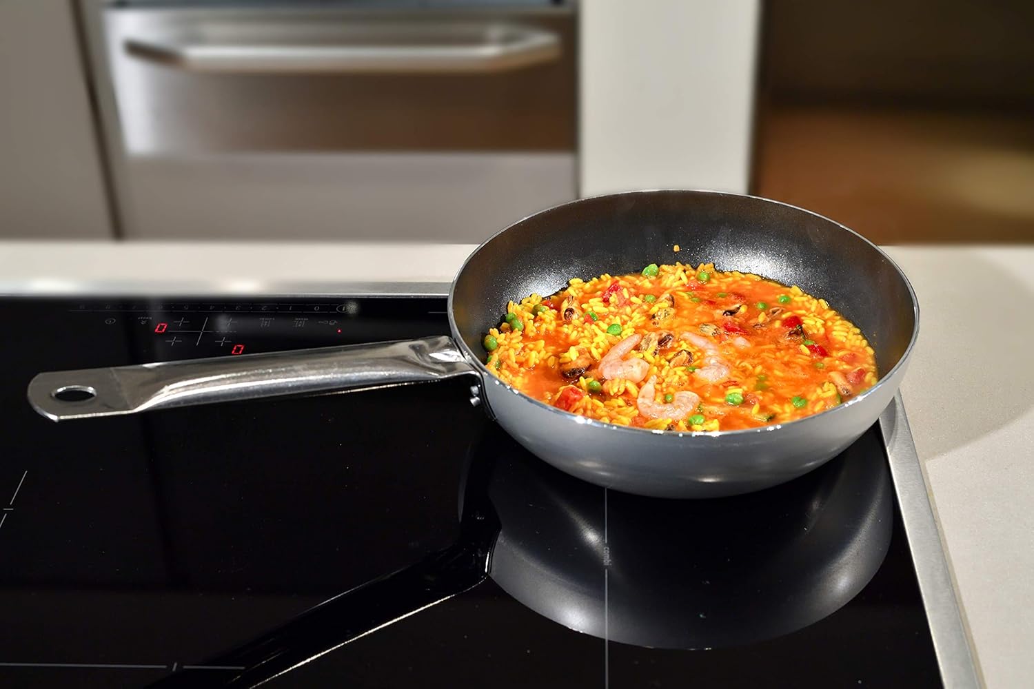 RAVELLI Italia Linea 51 Professional Non Stick Induction Deep Skillet, 11inch: Kitchen & Dining